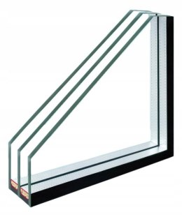 OKNO PCV 800 X 1100 RU/P BIAŁE TRZY SZYBY