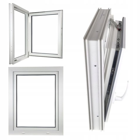 OKNO PCV 800 X 1100 RU/P BIAŁE TRZY SZYBY