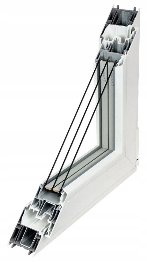 OKNO PCV 800 X 1200 RU/P BIAŁE TRZY SZYBY
