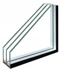 OKNO PCV 800 X 1400 RU/P BIAŁE TRZY SZYBY