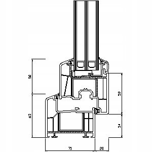 OKNO PCV 800 x 1200 RU ZEWN. ANTRACYT 3 SZYBY