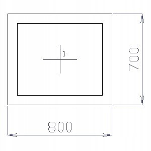 OKNO PCV 80 X 70 / 800 x 700 FIX 1 X CIEMNY DĄB