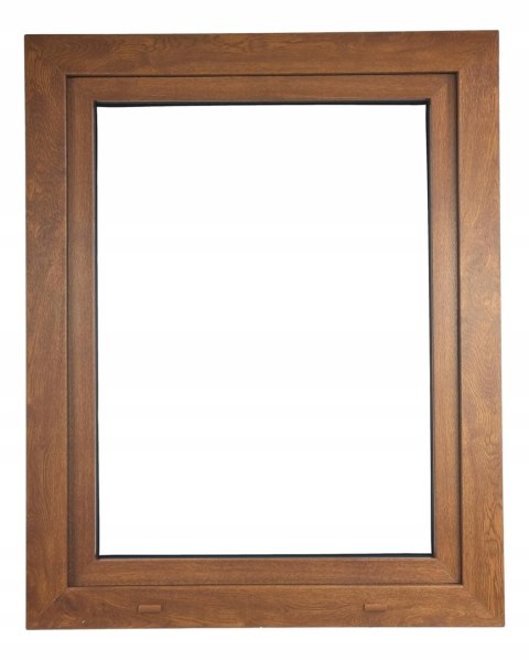 ALUCON OKNO PCV 800 x 1000 mm / 80x100 cm Zewnętrzny Złoty Dąb Prawe