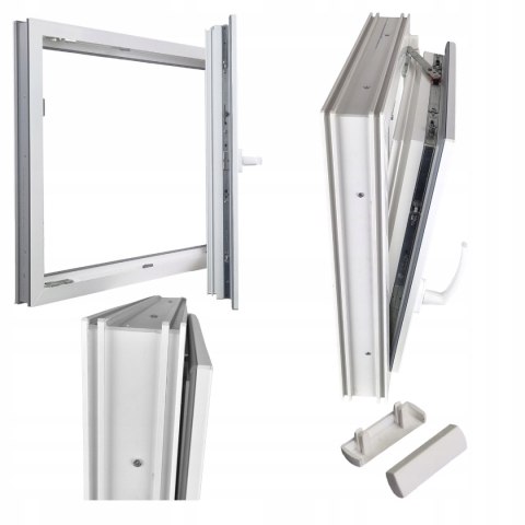 ALUCON OKNO PCV 800 x 1000 mm / 80x100 cm Zewnętrzny Złoty Dąb Prawe