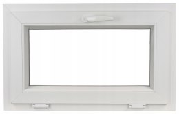 OKNO PCV 120x60 / 1200x600 UCHYLNE BIAŁE 2 Szyby 76mm