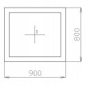 OKNO PCV 90 X 80 / 900 x 800 mm FIX BIAŁE 24H