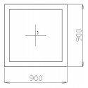 OKNO PCV 90 X 90 / 900 x 900 FIX 2 X ANTRACYT