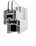 OKNO PCV 90x90 / 900x900 UCHYLNE BIAŁE 2 Szyby 76mm